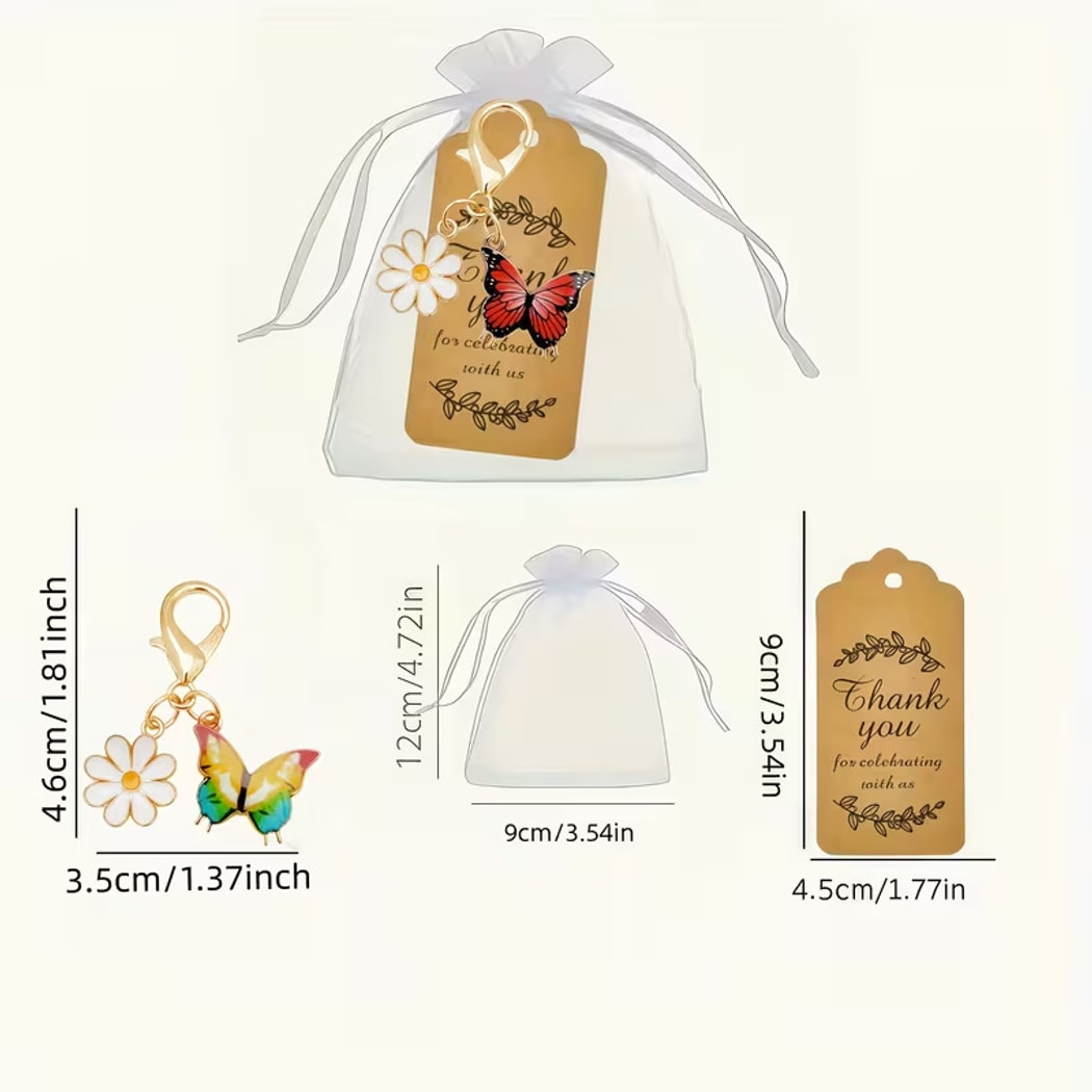 Taphug - Pocket Hug Bright Butterfly Keychain Set