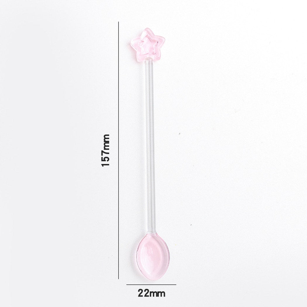 Glasira - Cute Star Top Long Handle Spoon