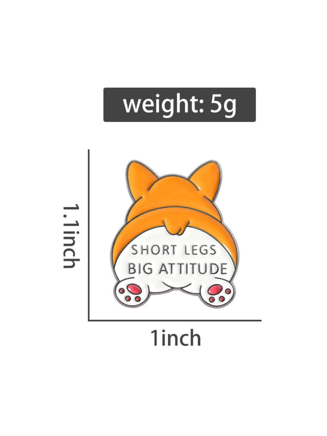 Pinori - Cute Animal Corgi Dog Brooch