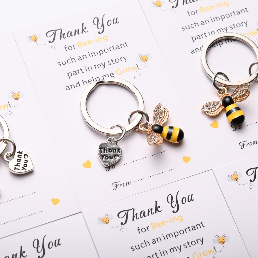 Taphug - Pocket Hug Heart Accent Bee Keychain