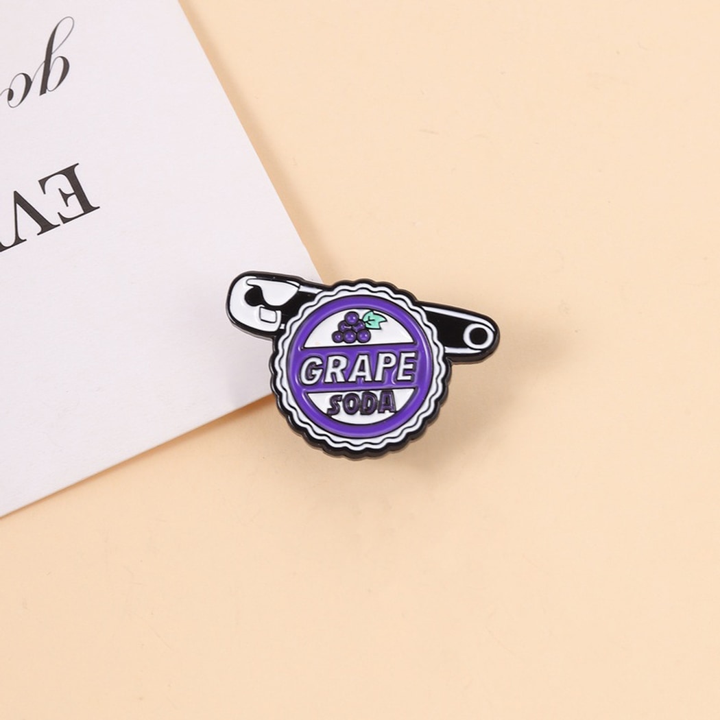Pinori - Grape Soda Bottle Cap Brooch