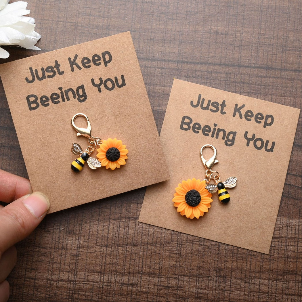 Taphug - Pocket Hug Simple Sunflower Accent Keychain