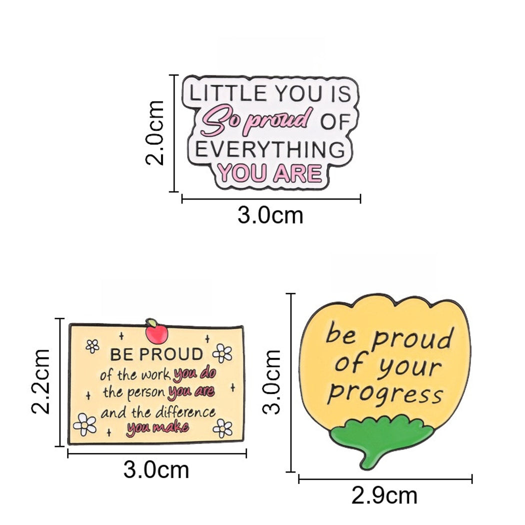 Pinori - Motivational Quote Text Enamel Pin