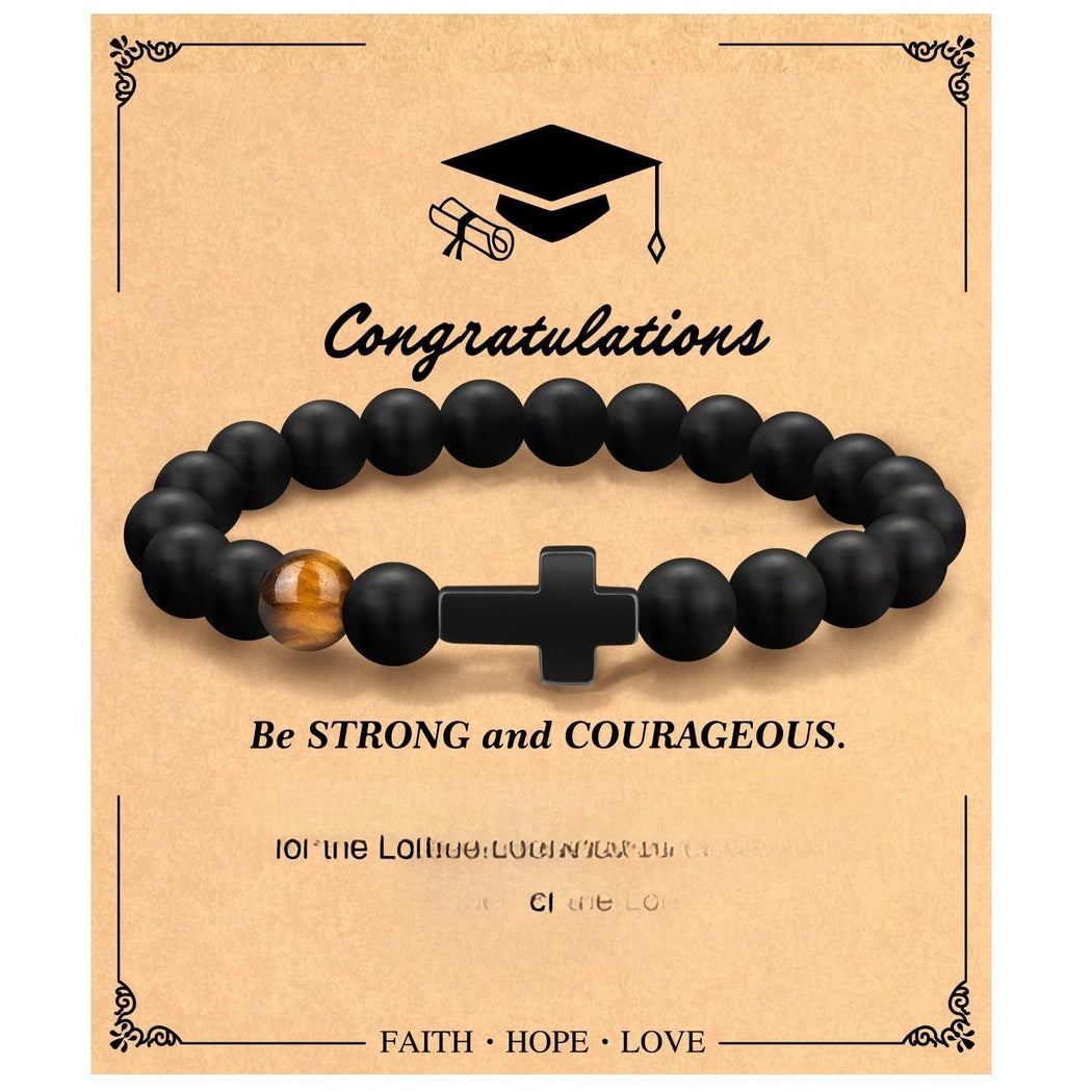 Emora - Simple Geometric Cross Beaded Bracelet