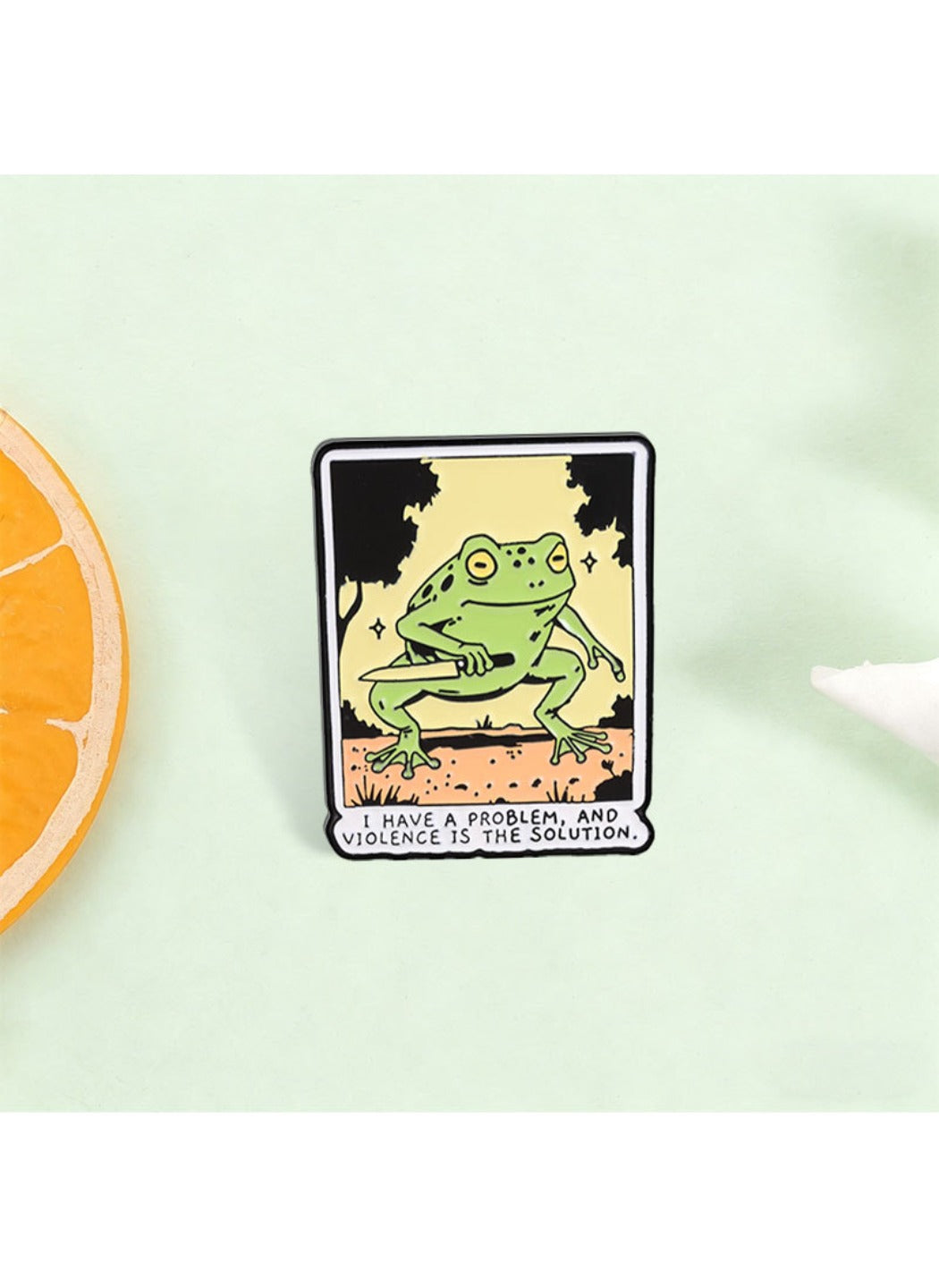 Pinori - Frog Brooch Badge, Cute Cartoon Frog Pin