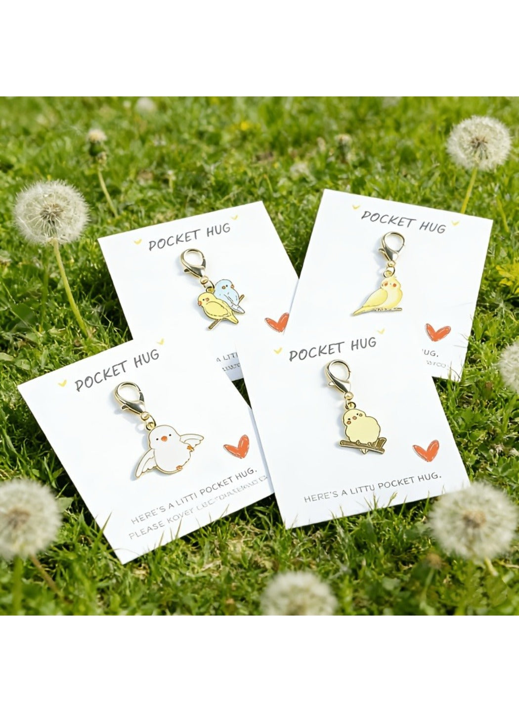 Taphug  - Alloy Pocket Hug Card Parrot Bird Keychain