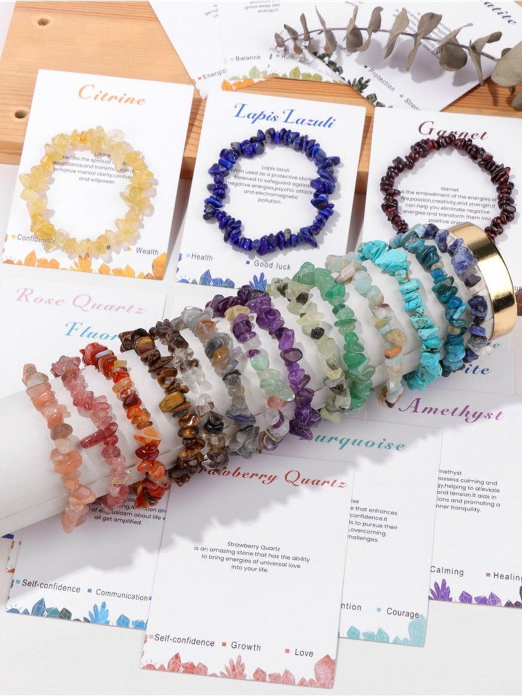 Emora - Stone Beaded Bracelet Vintage Style