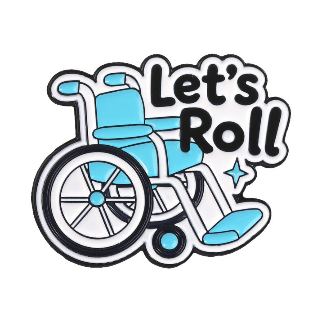 Pinori Let's Roll Wheelchair Enamel Pin