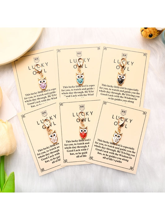 Taphug - Colorful Owl Keychain with Encouragement Card