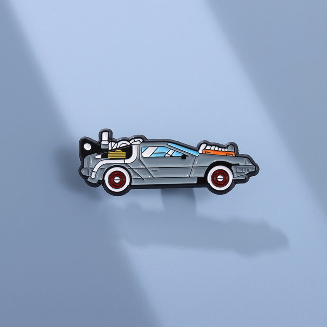 Retro Time Machine Enamel Pin