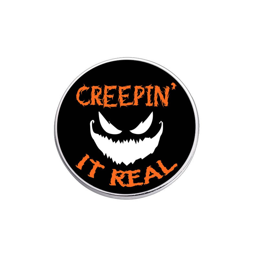 Pinori - Creepin It Real Halloween Quote Enamel Pin