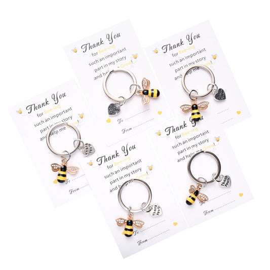 Taphug - Pocket Hug Heart Accent Bee Keychain