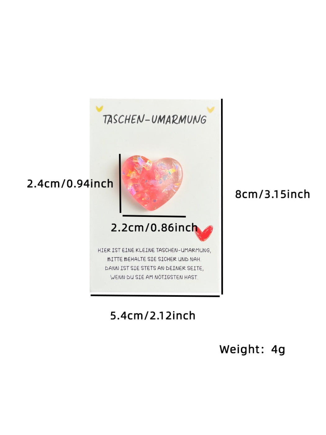 Taphug -  Pocket Hug Resin Heart