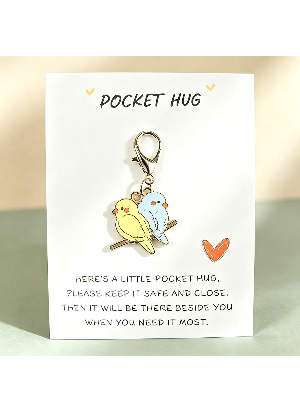 Taphug  - Alloy Pocket Hug Card Parrot Bird Keychain