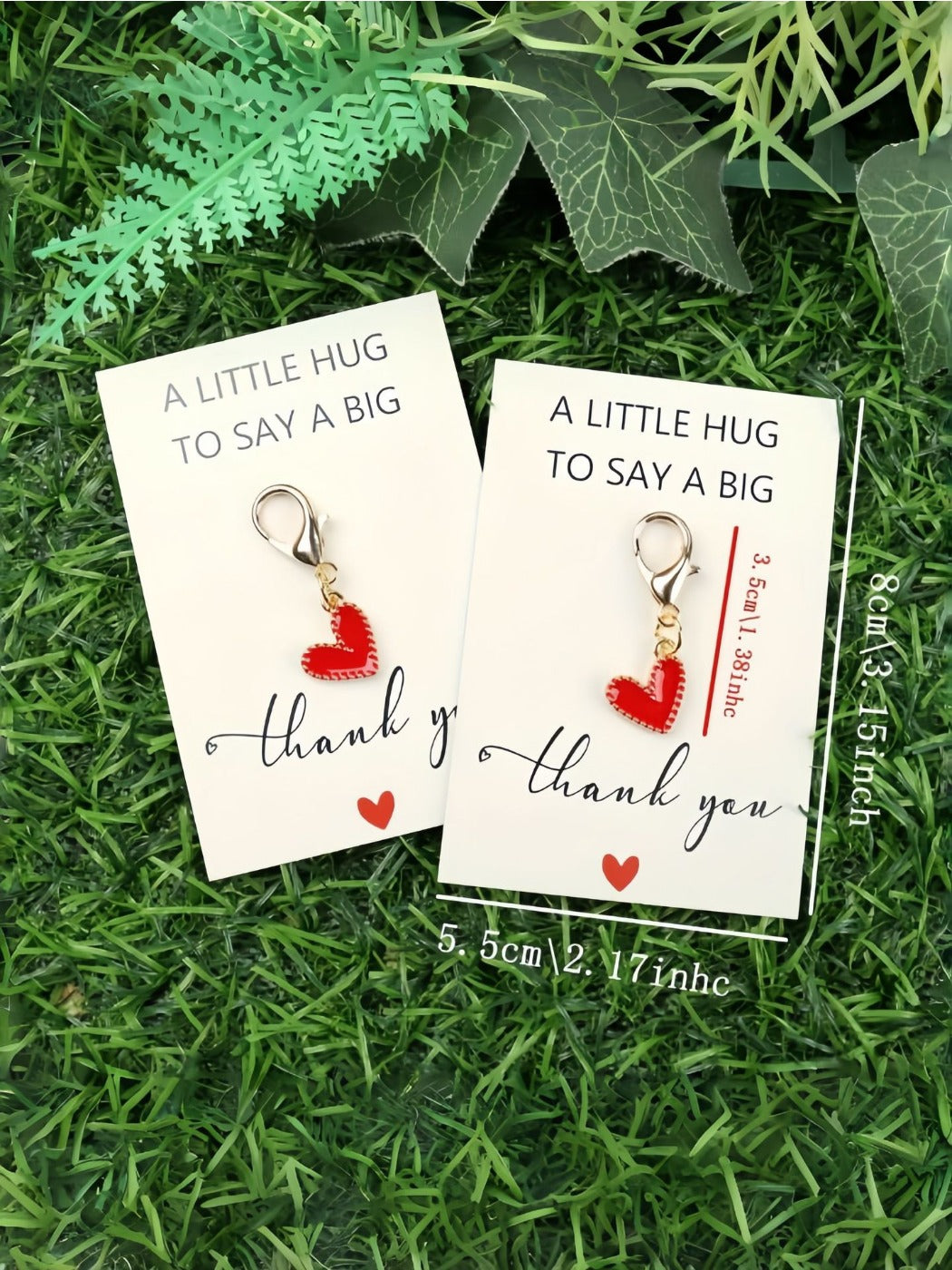 Taphug Pocket Hug keychain with colorful heart shown against a neutral background