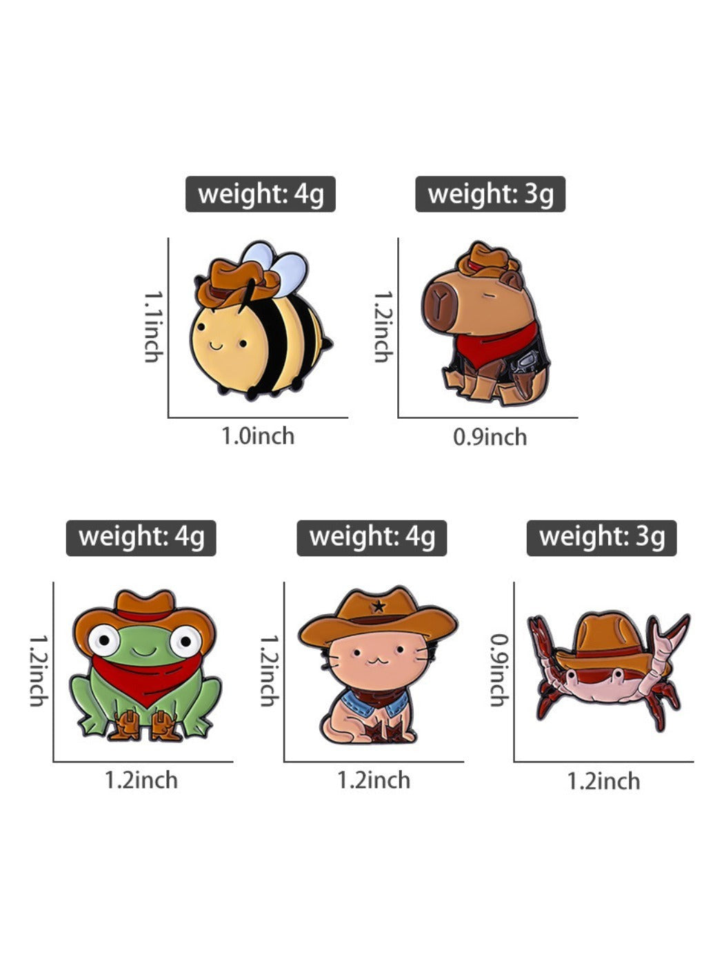Pinori - Fashion Cowboy Critter Brooch