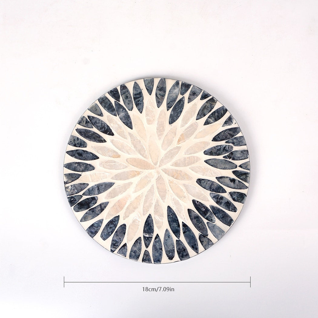 Thimara - Round Floral Pattern Tabletop Coaster