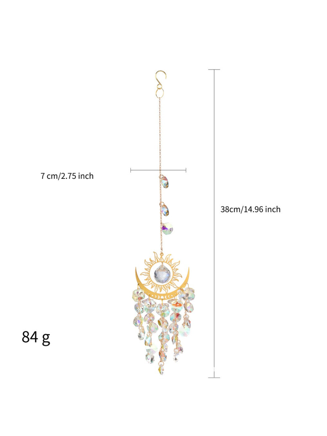 Top section of Somnira Sparkle Evil Eye Dream Catcher with intricate beadwork and feathers
