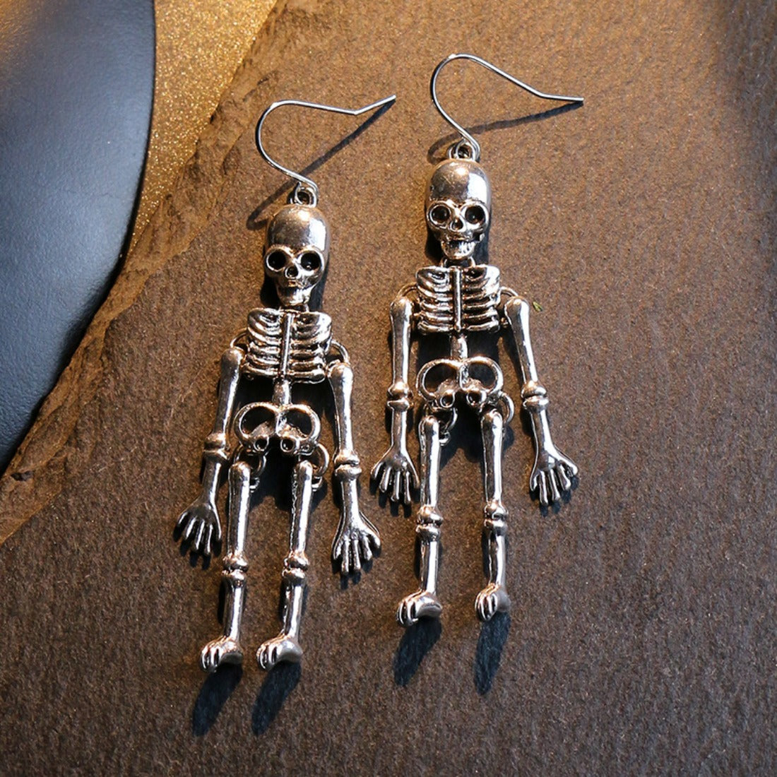 Halloween Punk Skull Drop Earrings