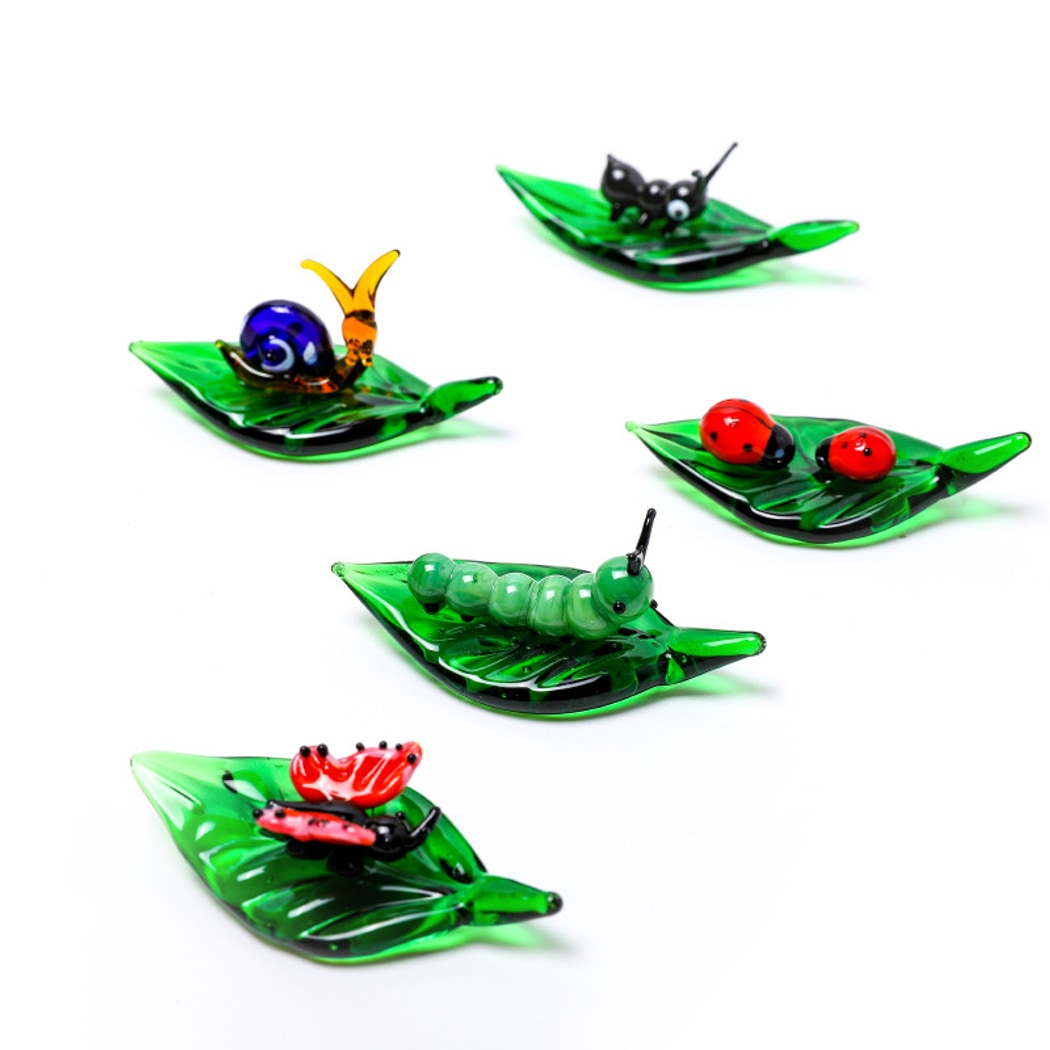 Glasira - Leaves and Insects Desk Ornament