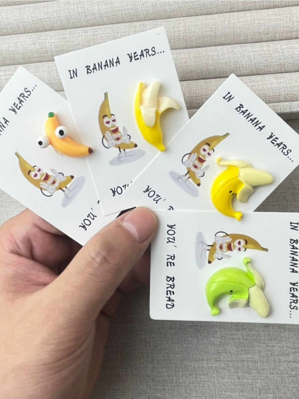 Taphug - Pocket Hug Fruit Banana Series pocket hug card and keepsake token