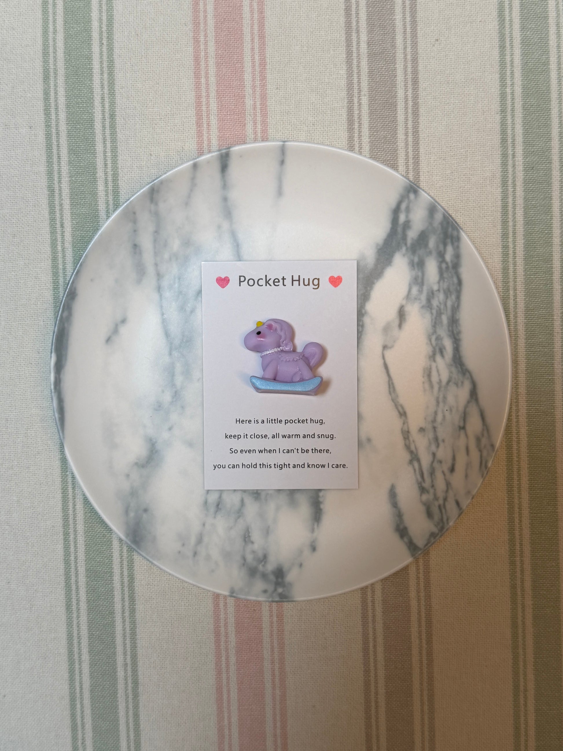 Taphug - Pocket Hug Rocking Horse pocket hug card and keepsake token view 7
