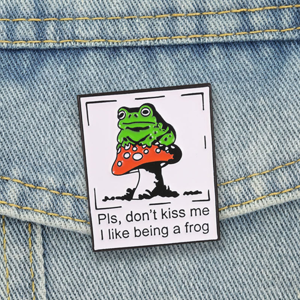 Pinori Funny Frog Quote Enamel Pin