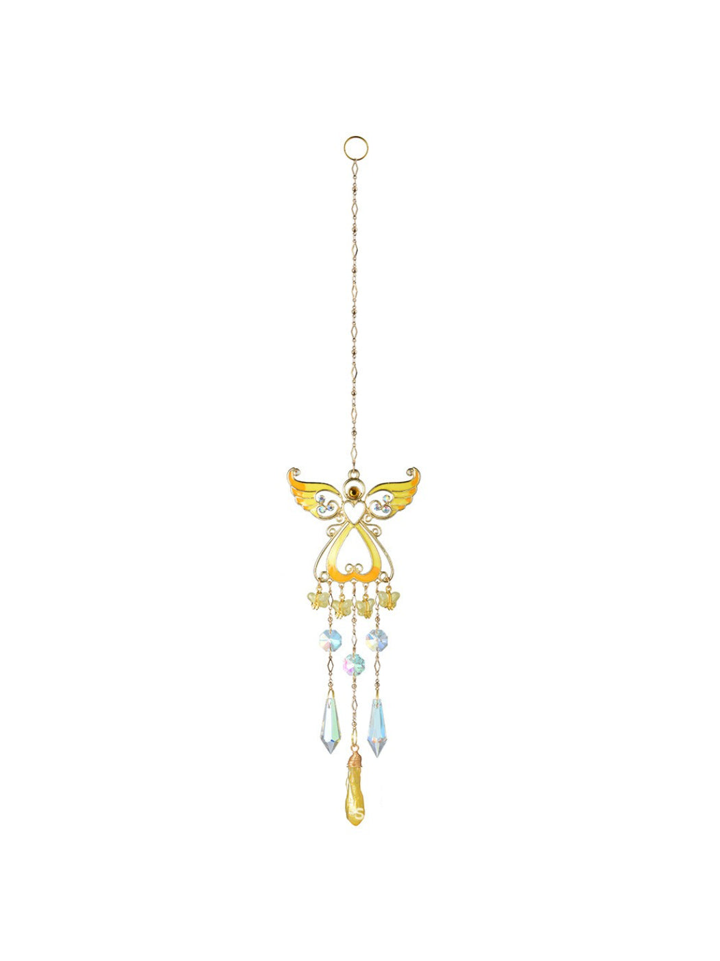 Somnia Angel Wing Crystal Sun Catcher casting colorful light patterns