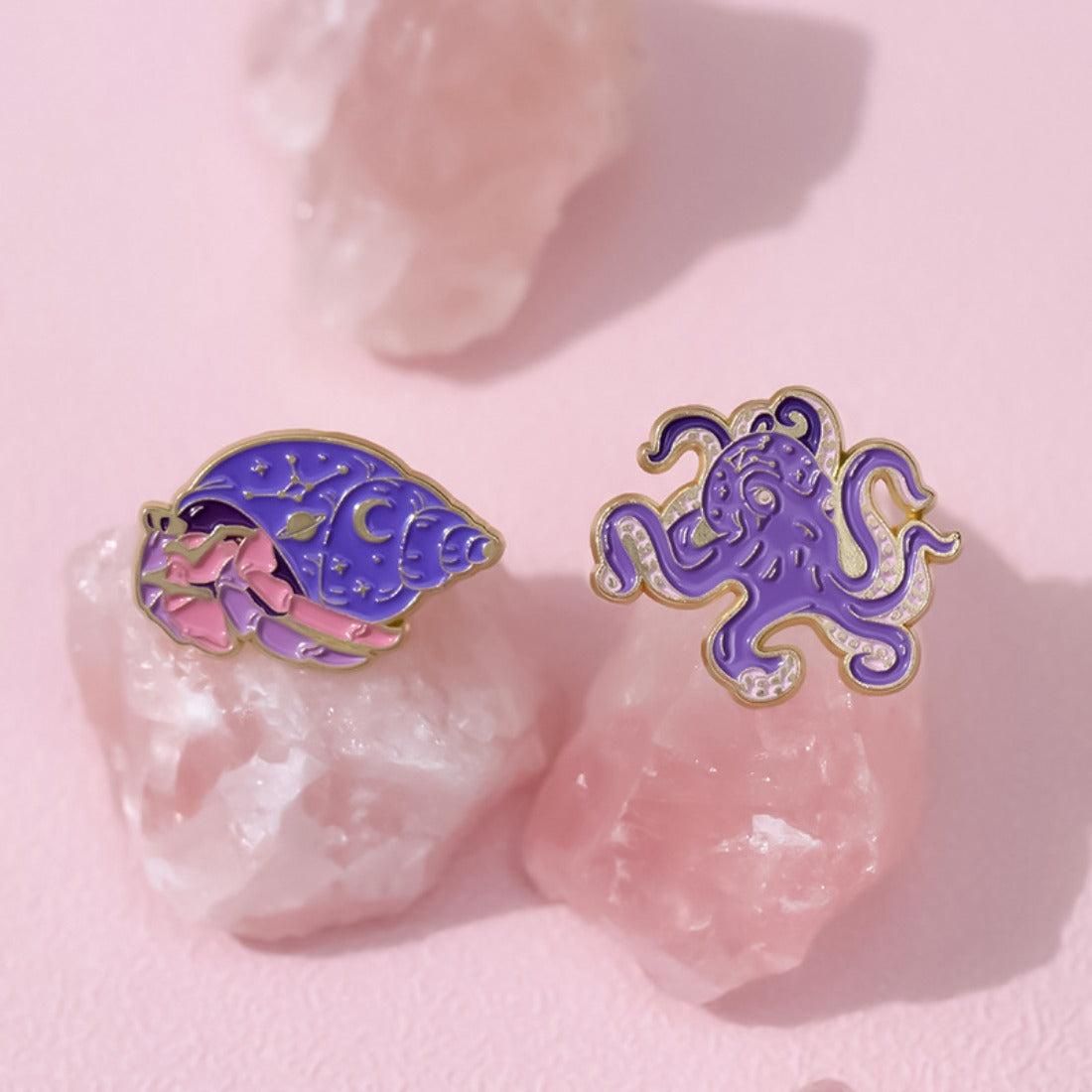 Mystical Sea Creatures Enamel Pins