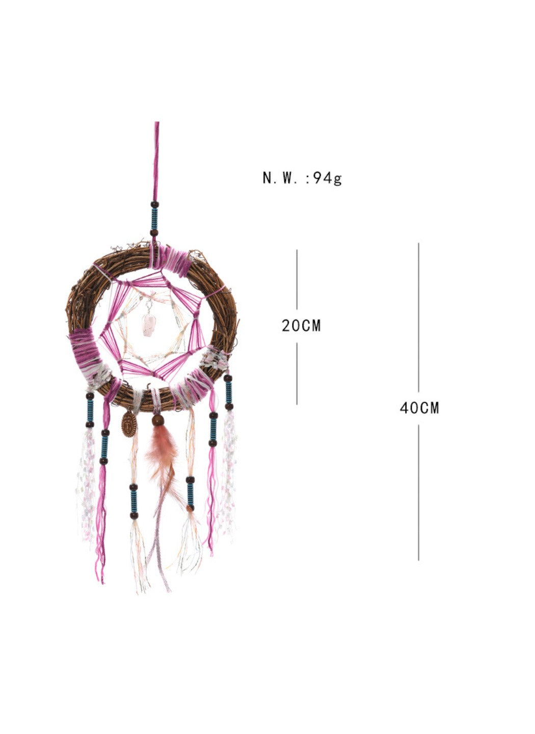 Somnira - Bohemian Plastic Bead Dreamcatcher