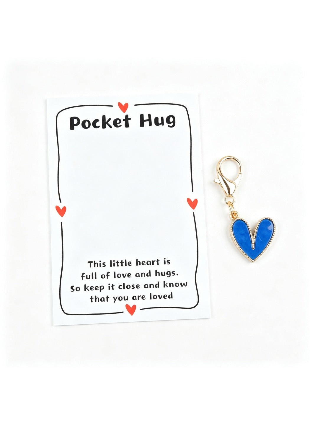 Taphug  - Alloy Pocket Hug Card Cute Heart Keychain