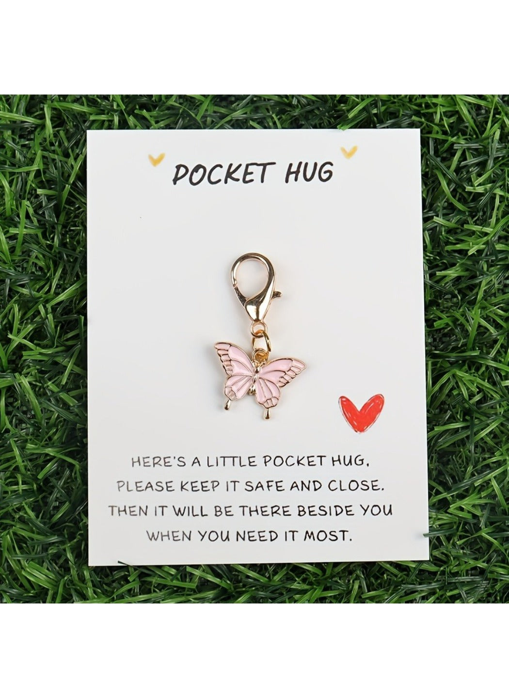 Taphug  - Alloy Pocket Hug Card Butterfly Keychain