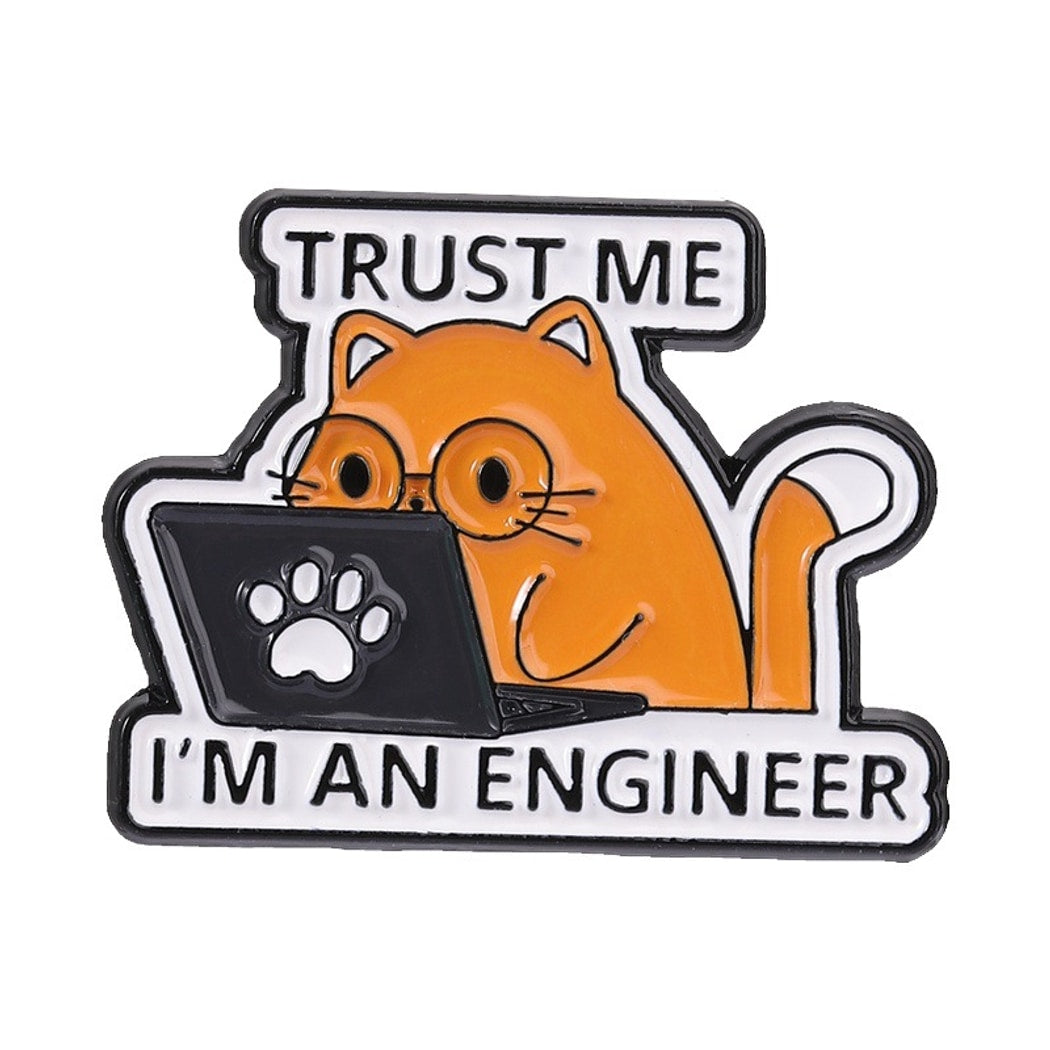 Pinori - Engineer Cat Brooch