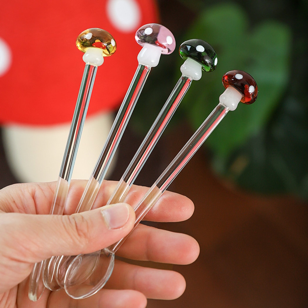 Glasira - Cute Colorful Mushroom Shape Spoon