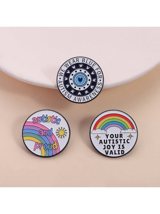 Pinori Comforting Round Comfort Brooch with smooth round design on white background