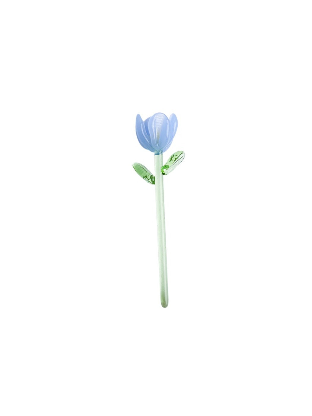 Thimara Japanese mini glass flowers with green stems and colorful petals