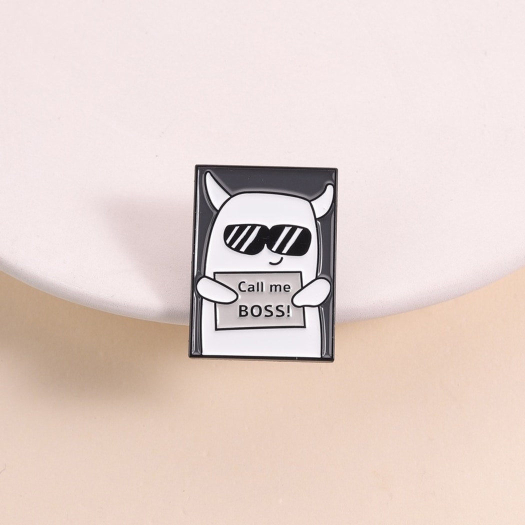 Pinori - Cartoon Boss Bull Decorative Brooch
