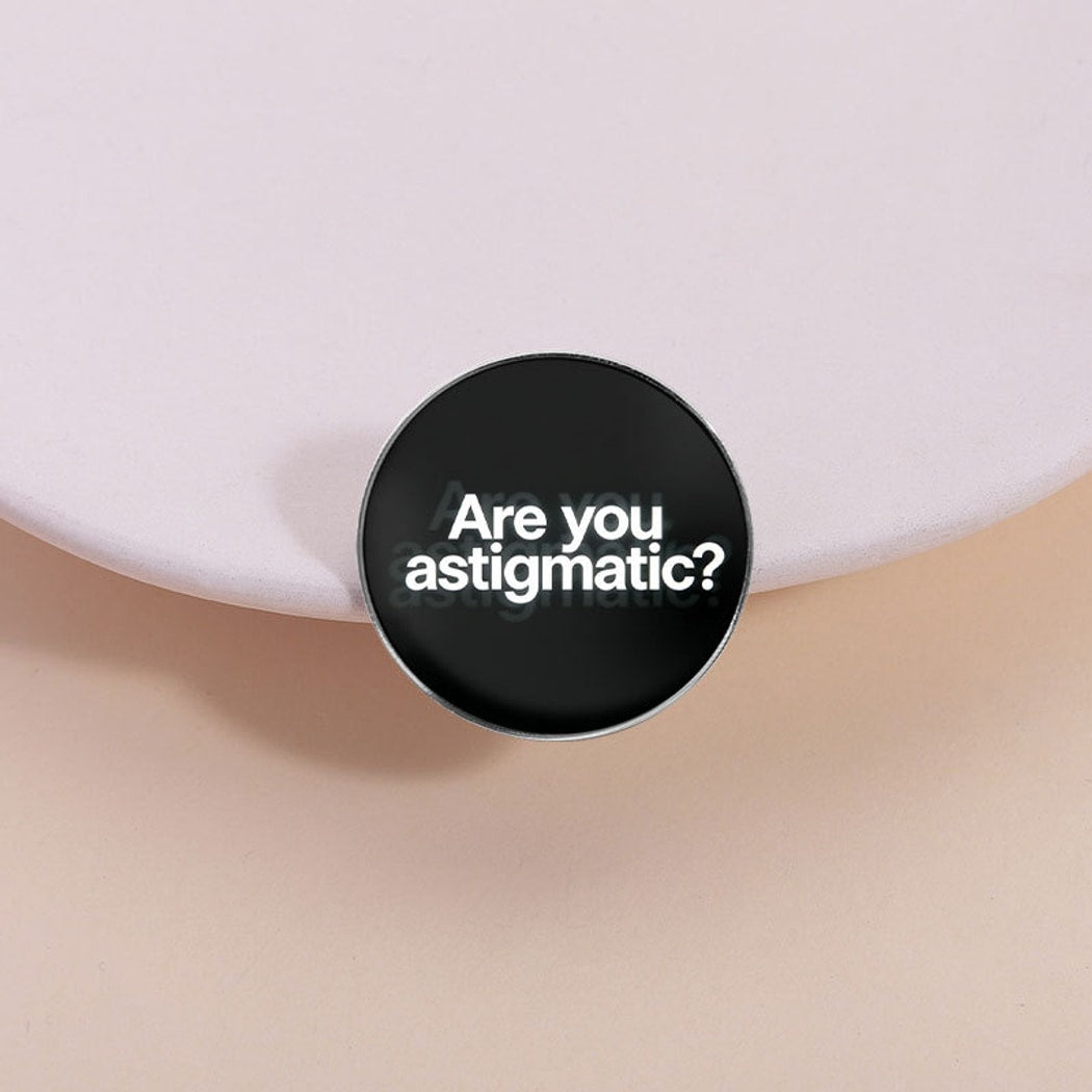 Pinori - Round Letter Quote Fashion Pin