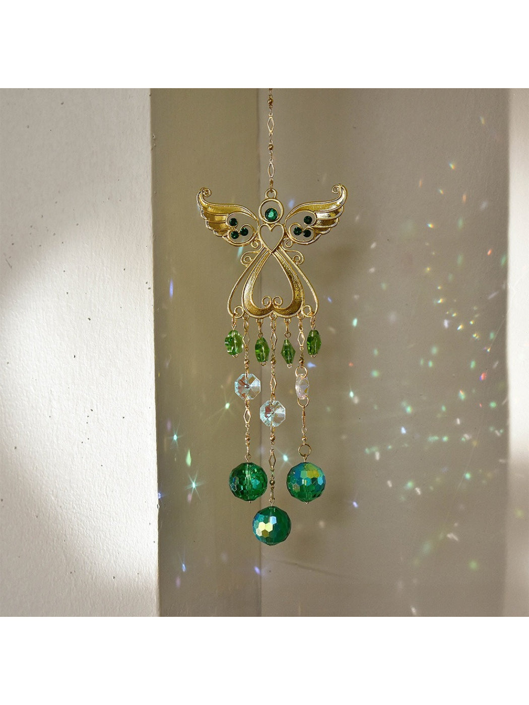 Somnia Angel Wing Crystal Sun Catcher with sparkling crystal elements