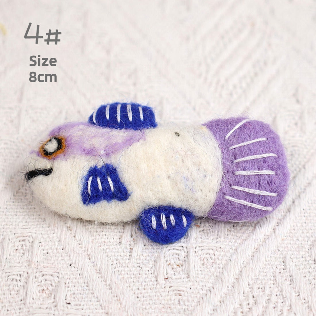 Handmade Wool Felt Fish Brooch