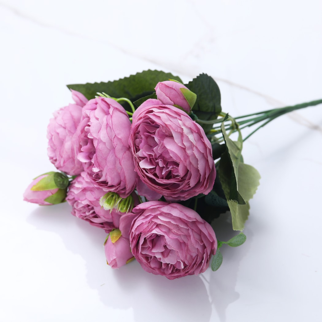 Roselle - Opulent Decorative Artificial Peony Bouquet