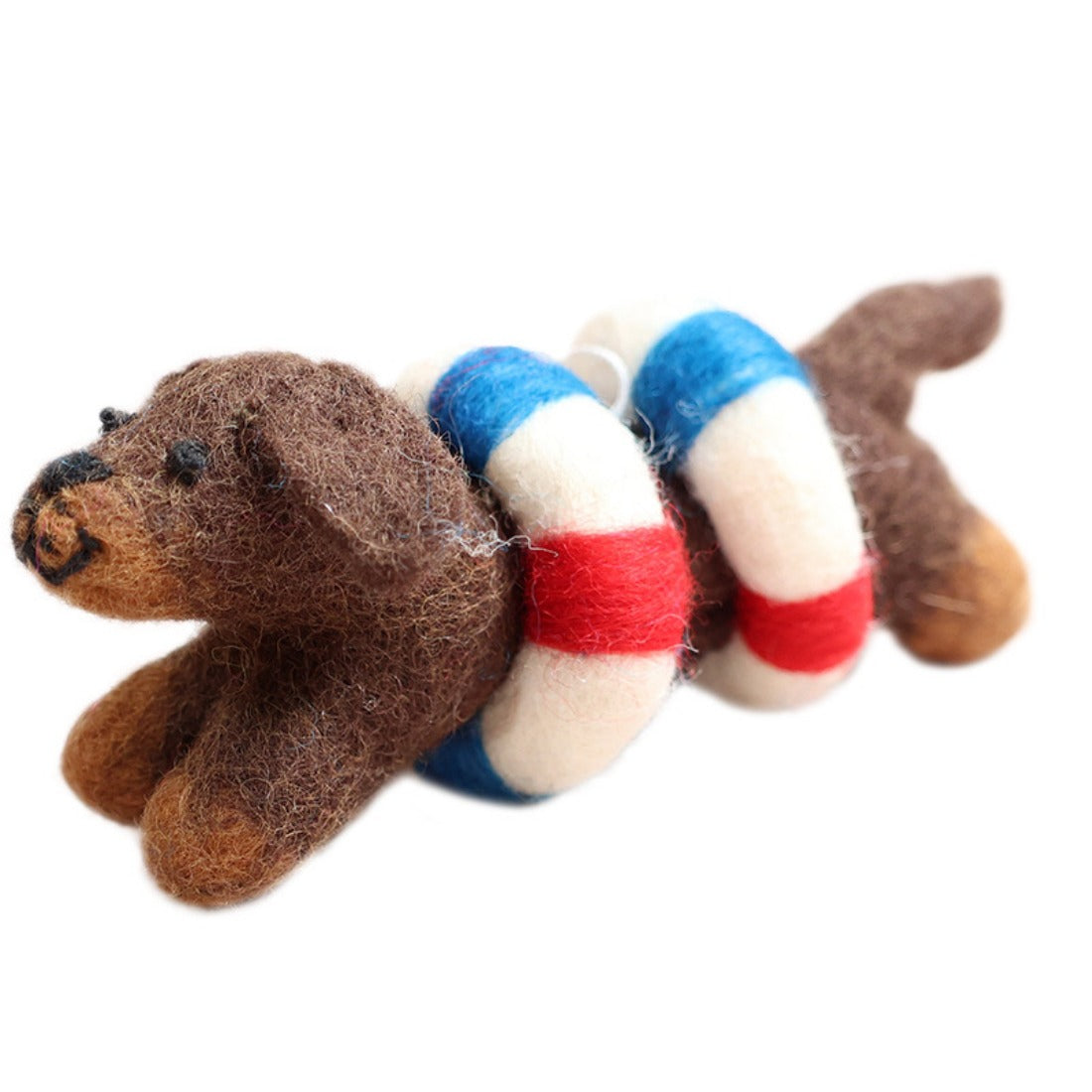 Handmade Wool Felt Dachshund Hanging Decoration