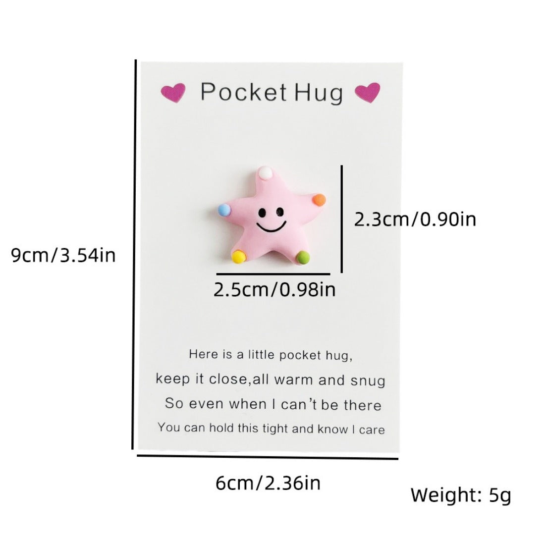 Pocket Hug Cute Smiley Starfish