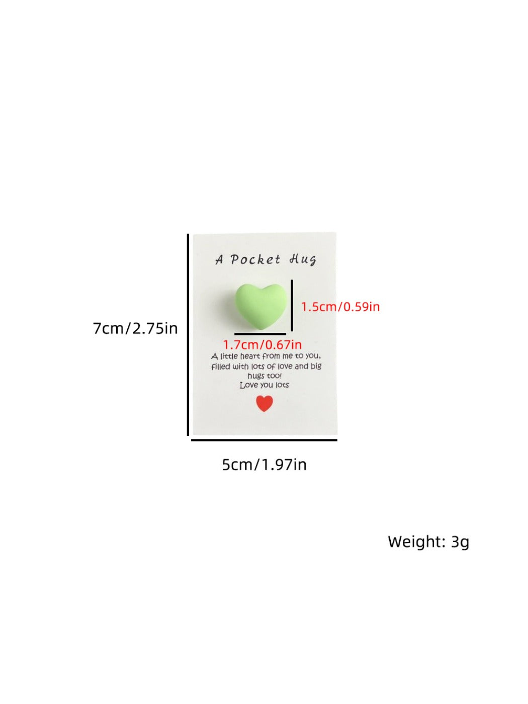 Taphug - Pocket Hug Cute Resin Heart