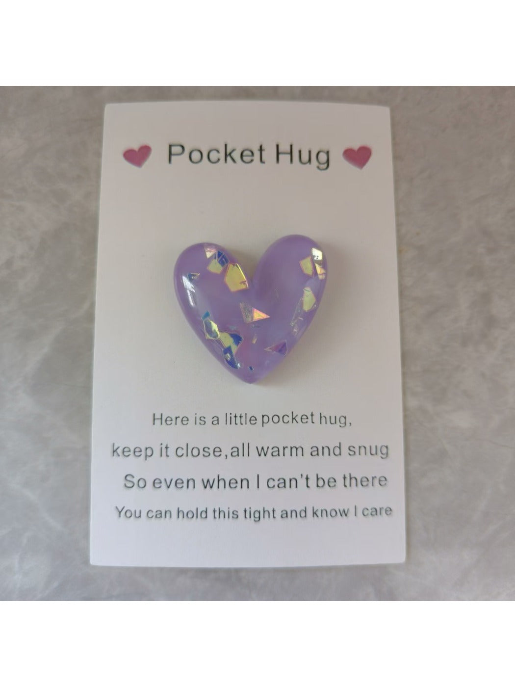Taphug - Pocket Hug Romantic Heart pocket hug card and keepsake token view 7