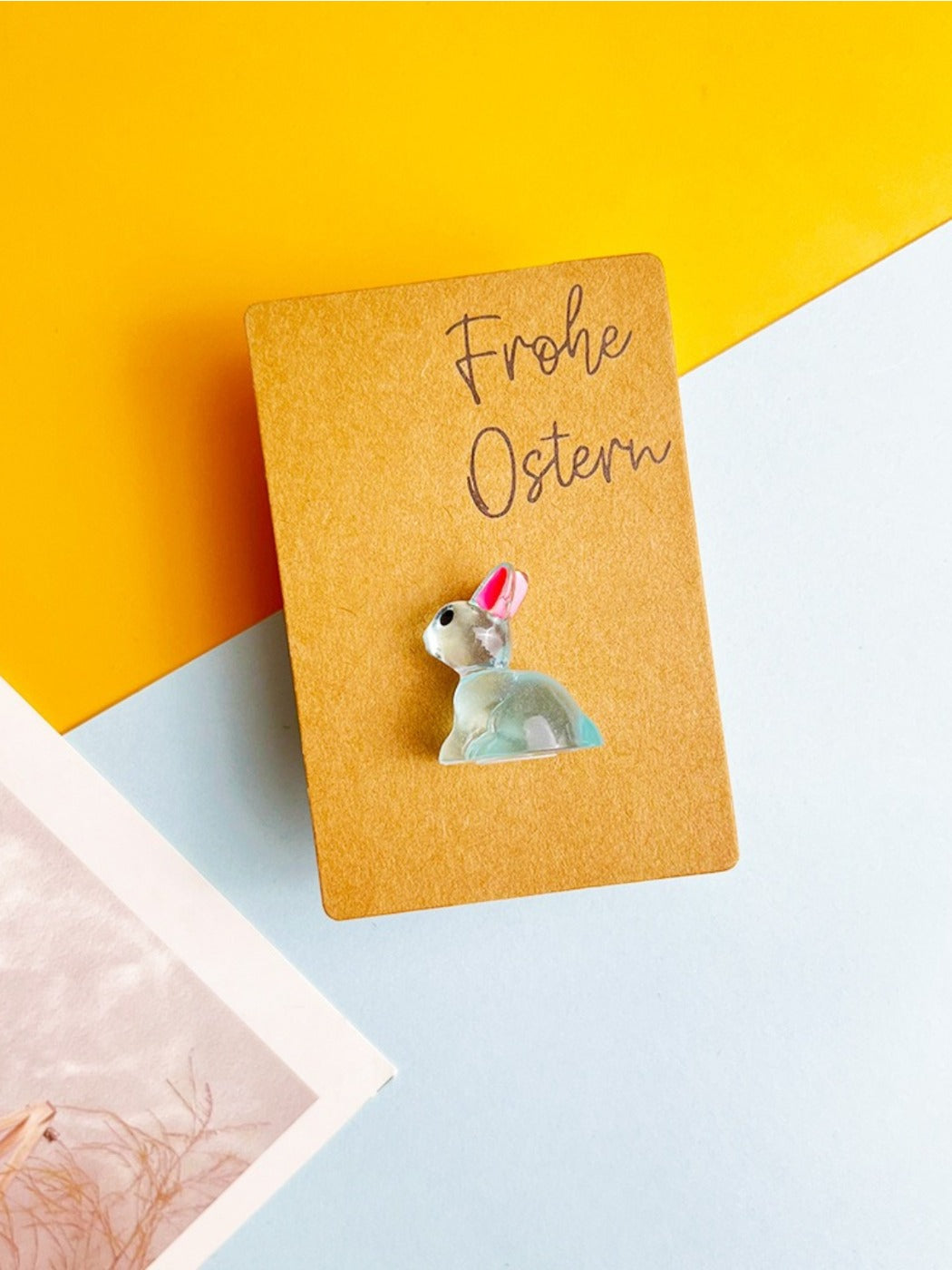 Taphug - Pocket Hug Glow-in-the-Dark Bunny Rabbit pocket hug card and keepsake token view 10