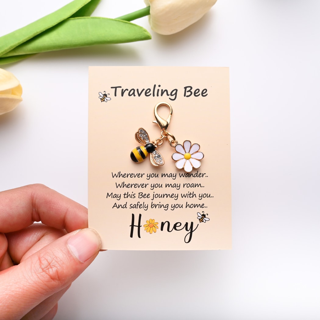 Taphug - Pocket Hug Decorative Bee Flower Keychain