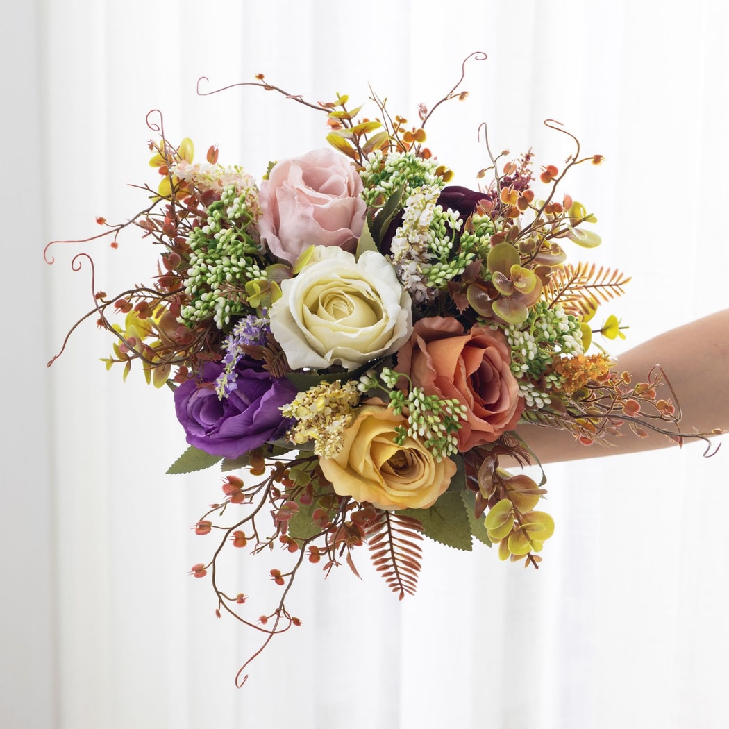 Roselle - Artificial Rose Bouquet Wedding Decor Flowers