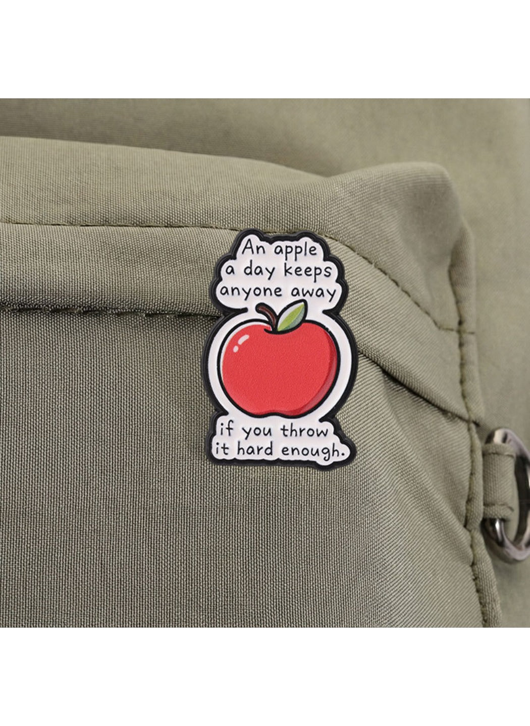Pinori - Apple Brooch Badge, Cute Cartoon Red Apple Pin