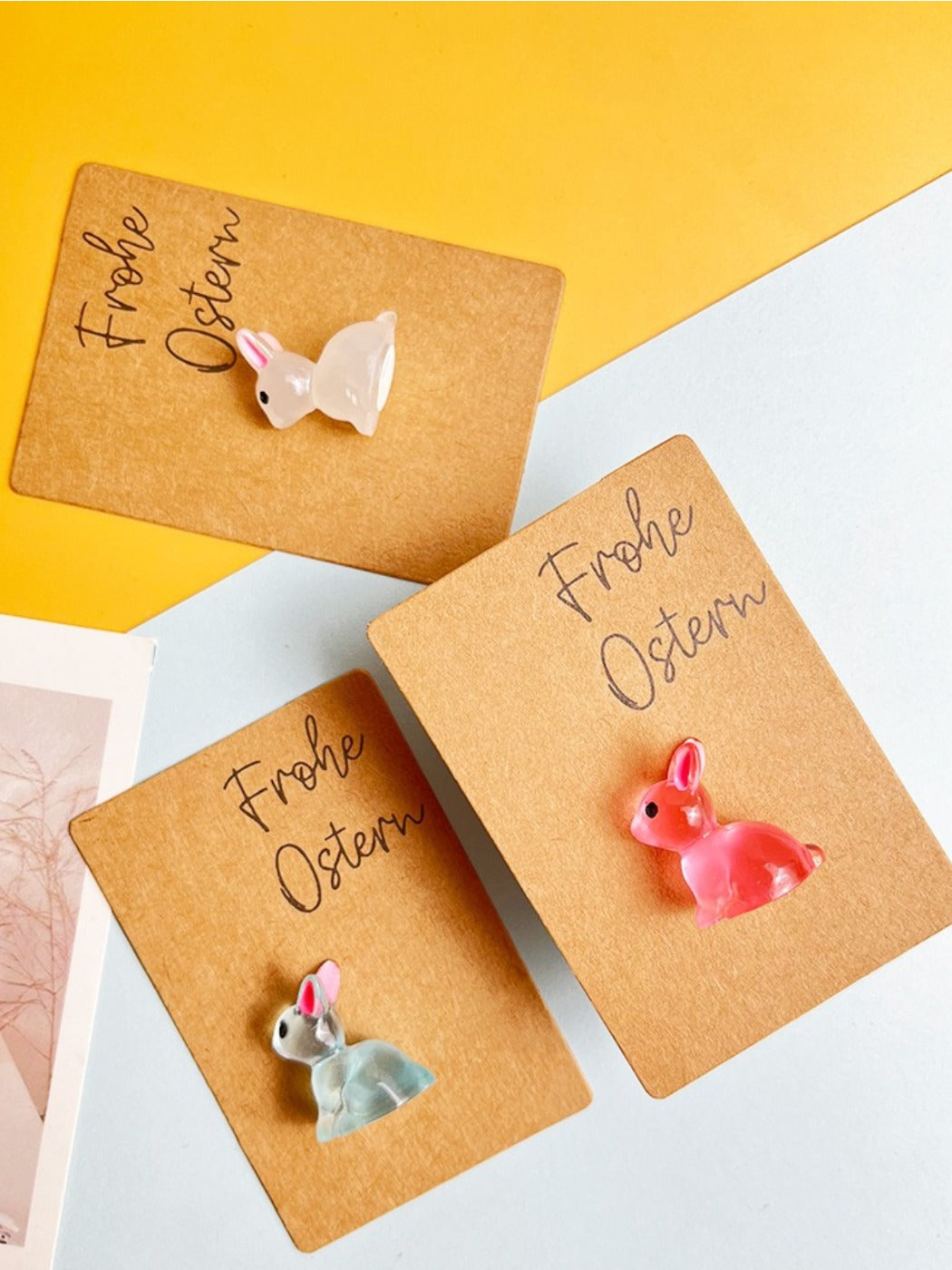 Taphug - Pocket Hug Glow-in-the-Dark Bunny Rabbit pocket hug card and keepsake token view 2